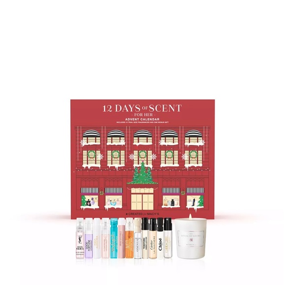 - NWT MACYS 12 Days Of Scent For Her Advent Calendar Sampler, - Picture 1 of 6